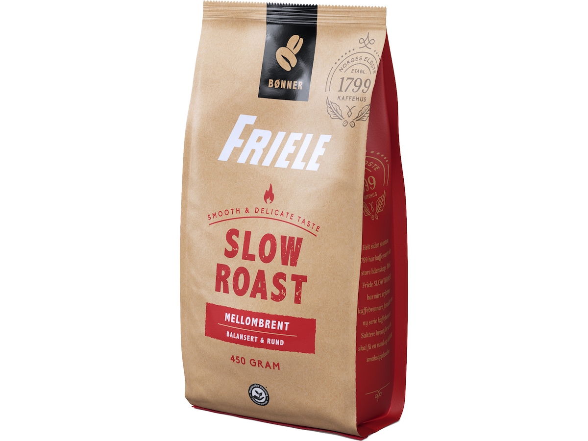 Friele Slow Roast Mellombrent 450g Kaffebønner