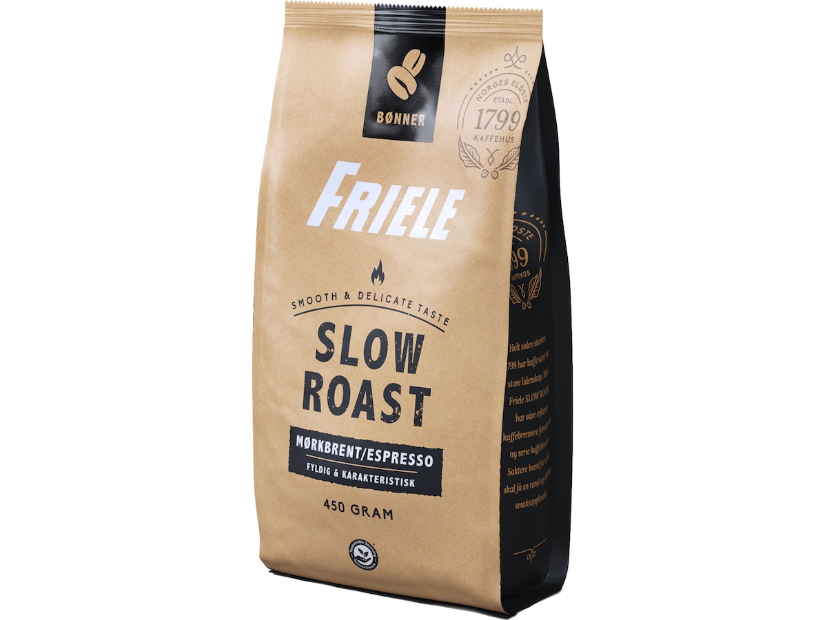 Friele Slow Roast Mørkbrent/Espresso 450g Kaffebønner
