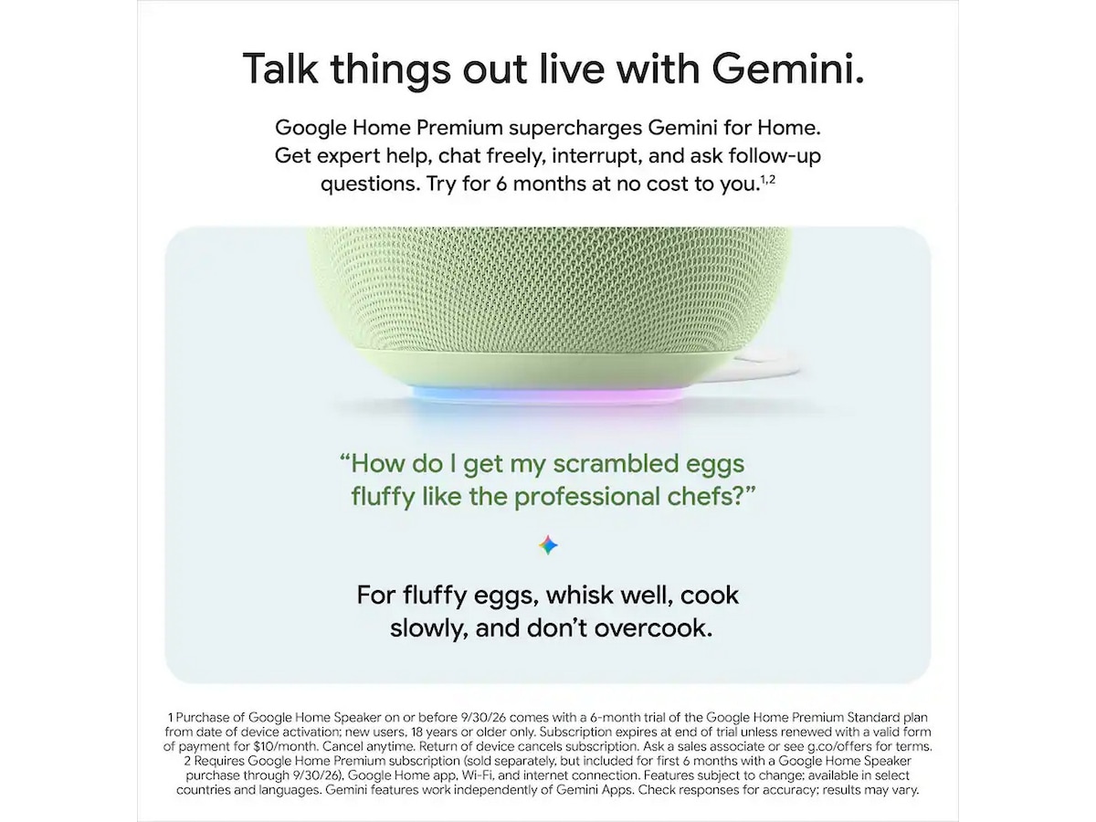 Google Home-høyttaler (hazel) Trådløs / Bluetooth-høyttaler