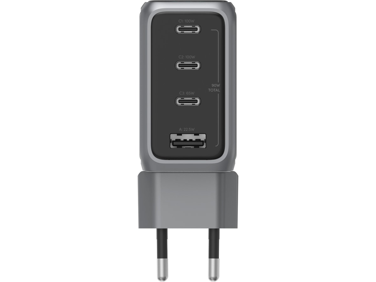 Andersson D1004C 100W GaN veggladere (grå) Mobilladere