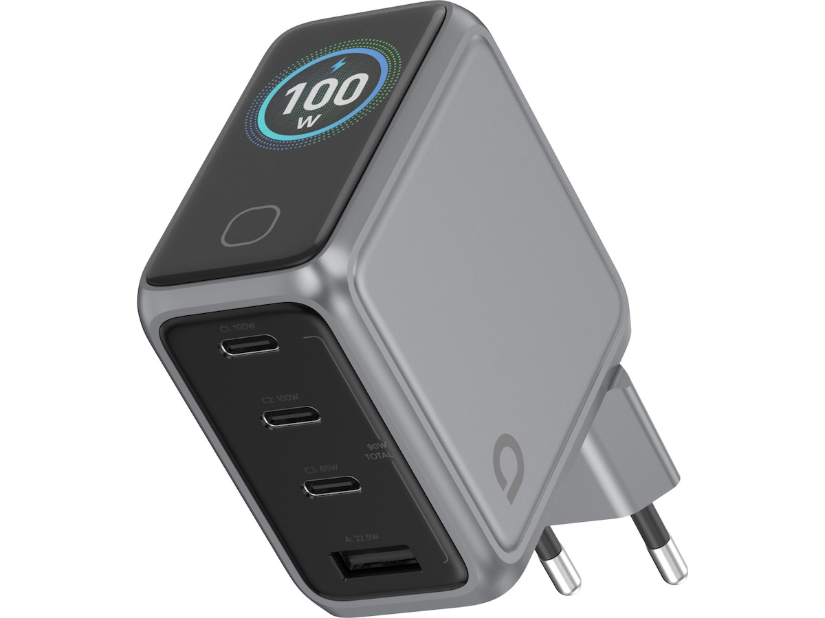Andersson D1004C 100W GaN veggladere (grå) Mobilladere
