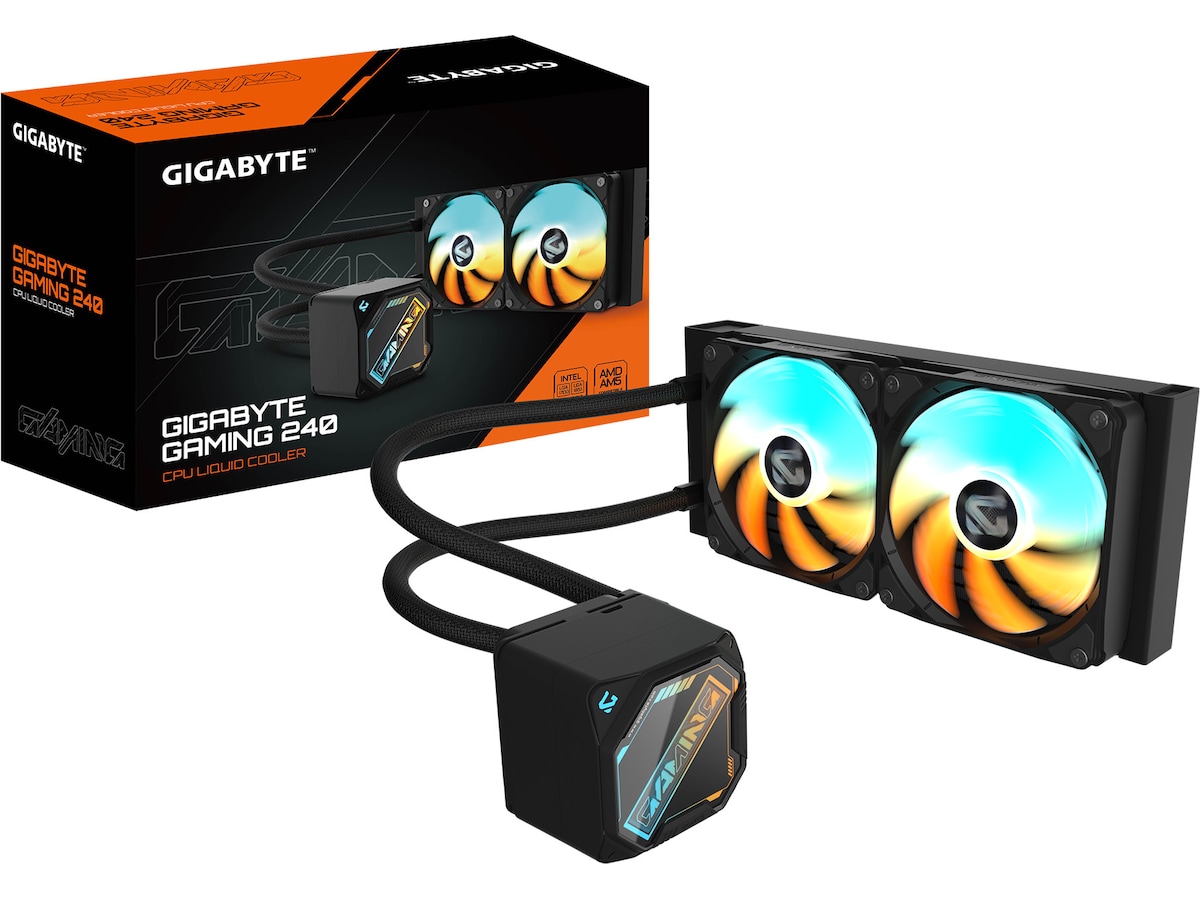 Gigabyte Gaming 240 ARGB kjøler (sort) CPU - Vannkjøling