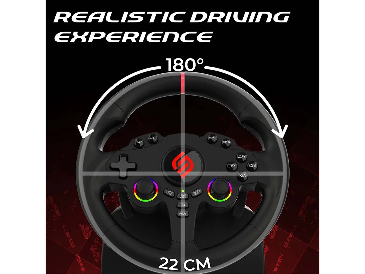 Subsonic 220 RS Multi Racingrat med Pedaler Ratt og pedaler