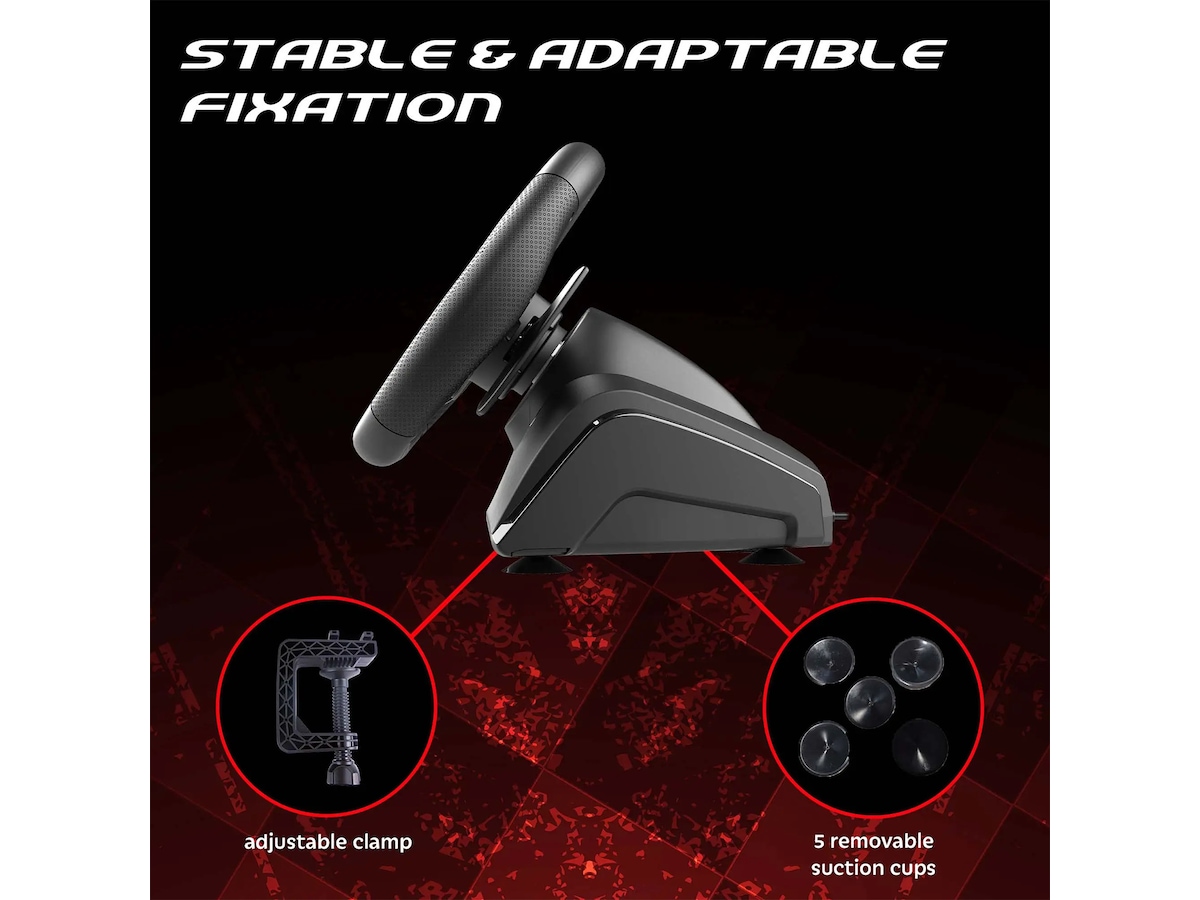 Subsonic 270 GT Gaming Ratt med Pedaler og Paddles Ratt og pedaler