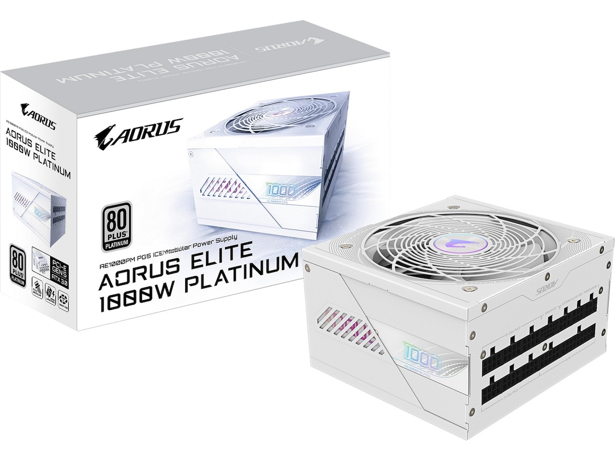 Gigabyte AORUS ELITE P1000W ICE PSU (hvit) Enheter