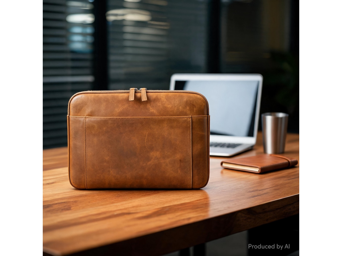 Andersson LPS-N3000 Laptop Sleeve 14" PU-skinn (brun) Ryggsekk, veske & mappe