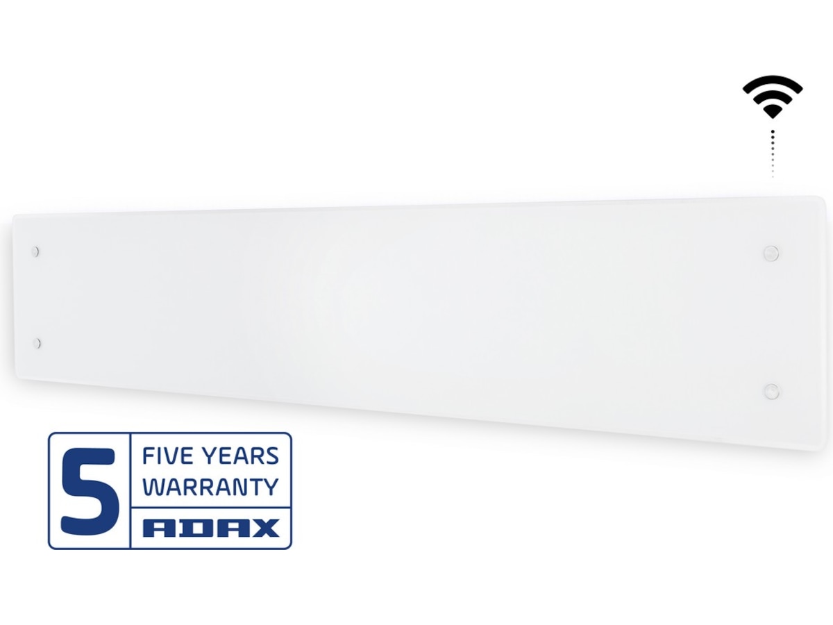 Adax Clea L WiFi panelovn glass lav 600W (hvit) -B-Grade Demo hjem & fritid