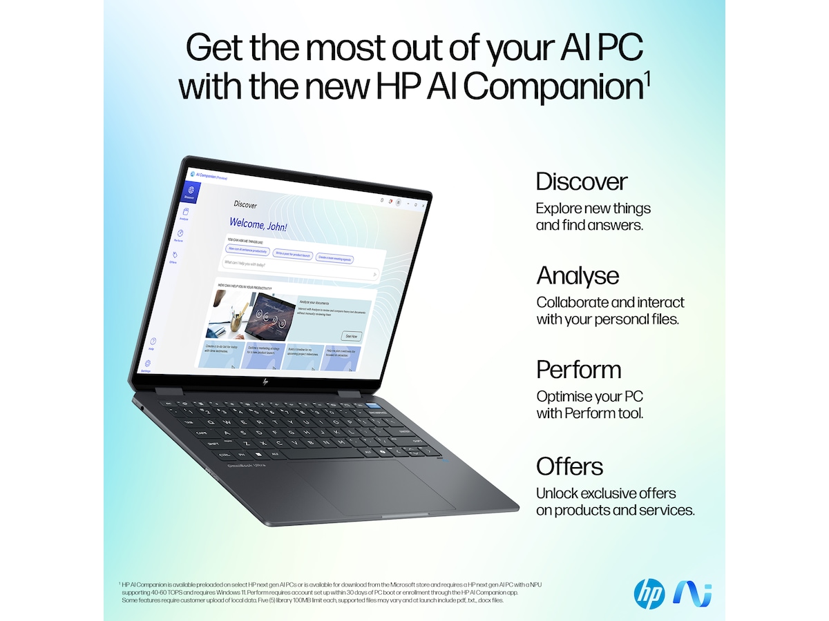 HP OmniBook Ultra Flip AI PC 14-fh0093no 14" 3K OLED Touch -B-Grade Demo bærbar PC