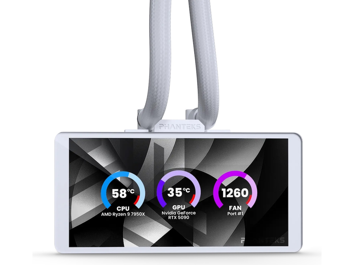 Phanteks Glacier One 36025 LCD Kjøler (hvit) CPU - Vannkjøling