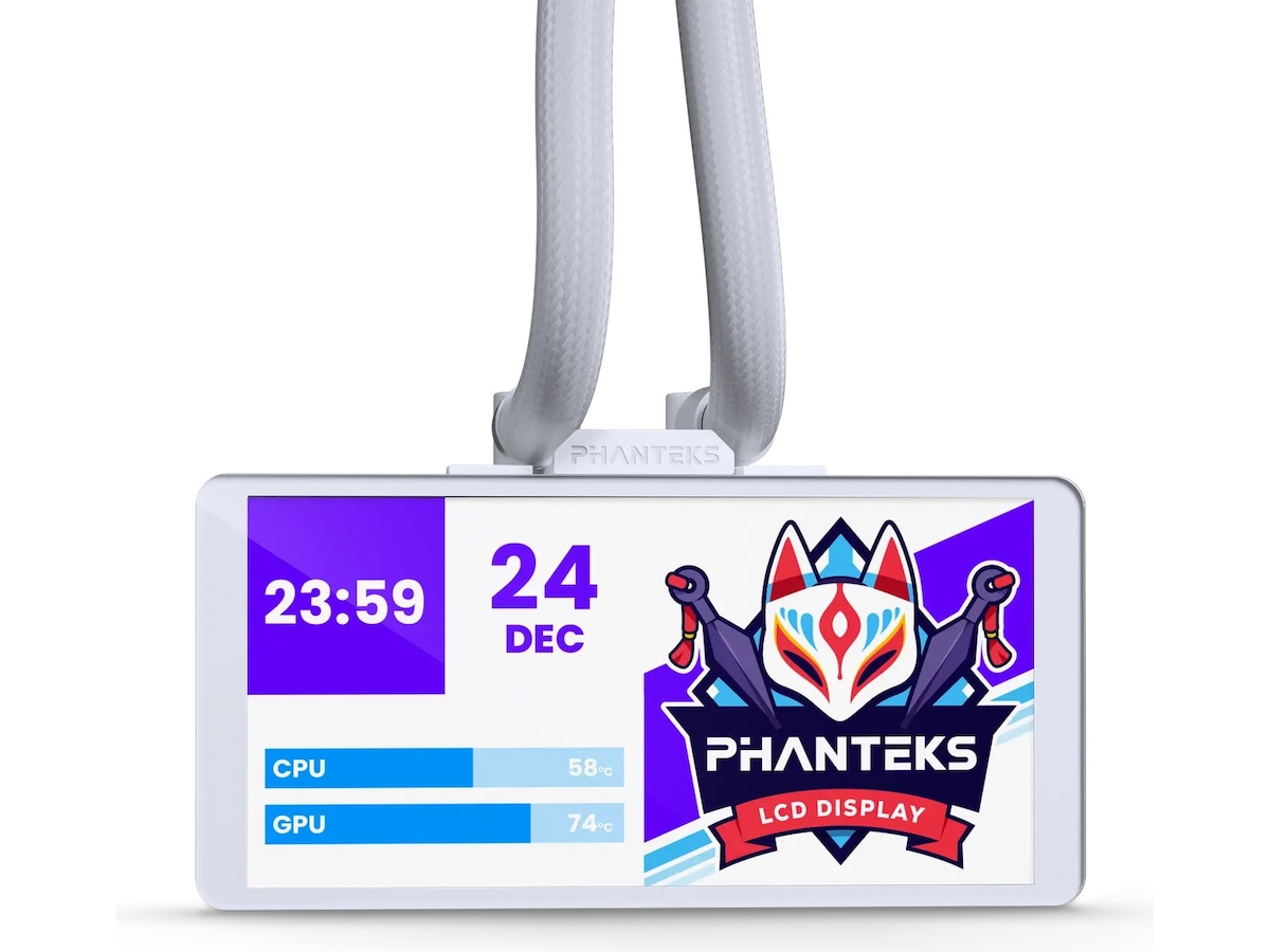 Phanteks Glacier One 36025 LCD Kjøler (hvit) CPU - Vannkjøling