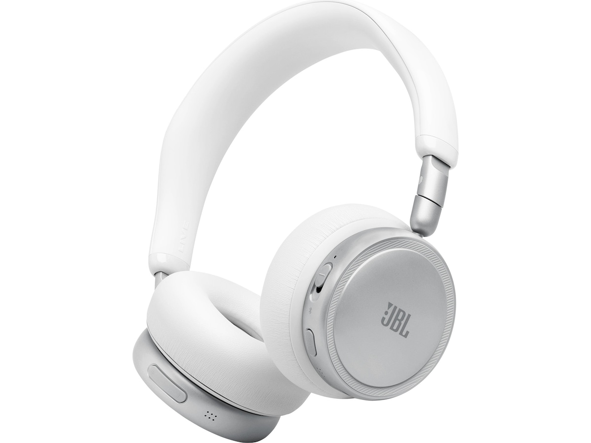 JBL LIVE 680NC Trådløse on-ear hodetelefoner (vit) Hodetelefoner