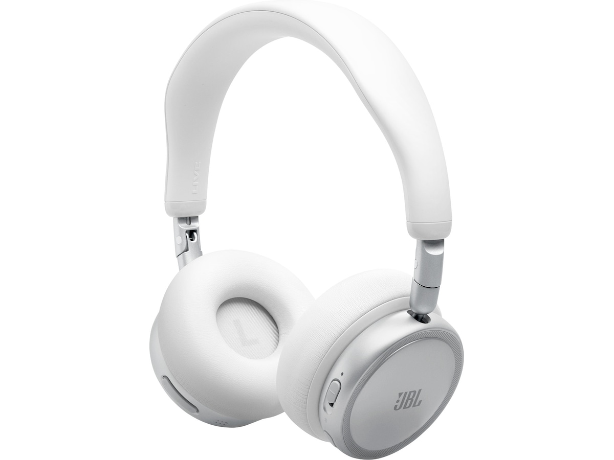 JBL LIVE 680NC Trådløse on-ear hodetelefoner (vit) Hodetelefoner