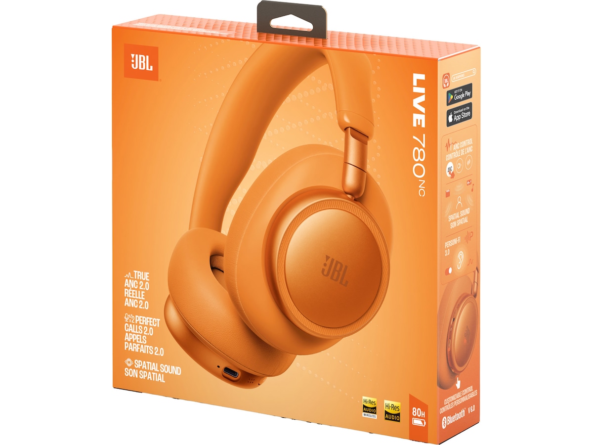 JBL LIVE 780NC Trådløse over-ear hodetelefoner (orange) Hodetelefoner