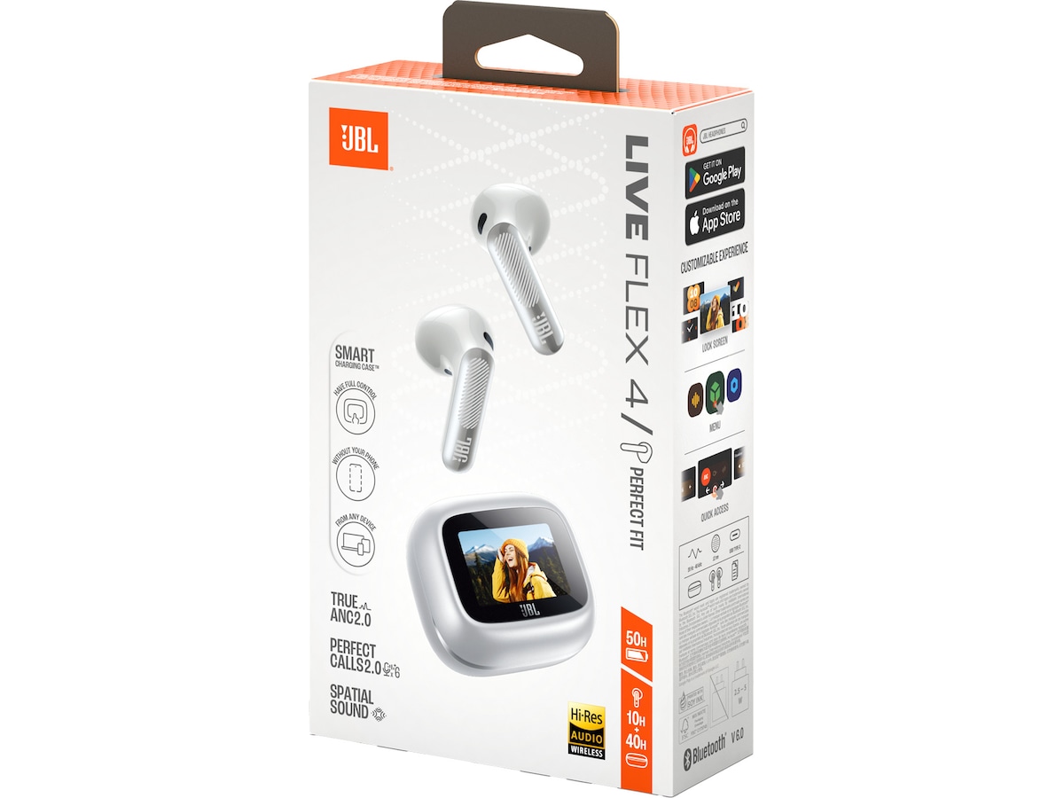 JBL LIVE FLEX 4 Trådløse ørepropper (sølv) Ørepropper