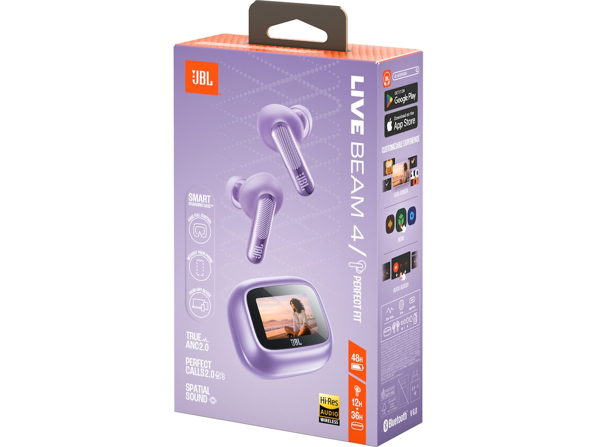 JBL Live Beam 4 trådløse ørepropper (lilla) Ørepropper