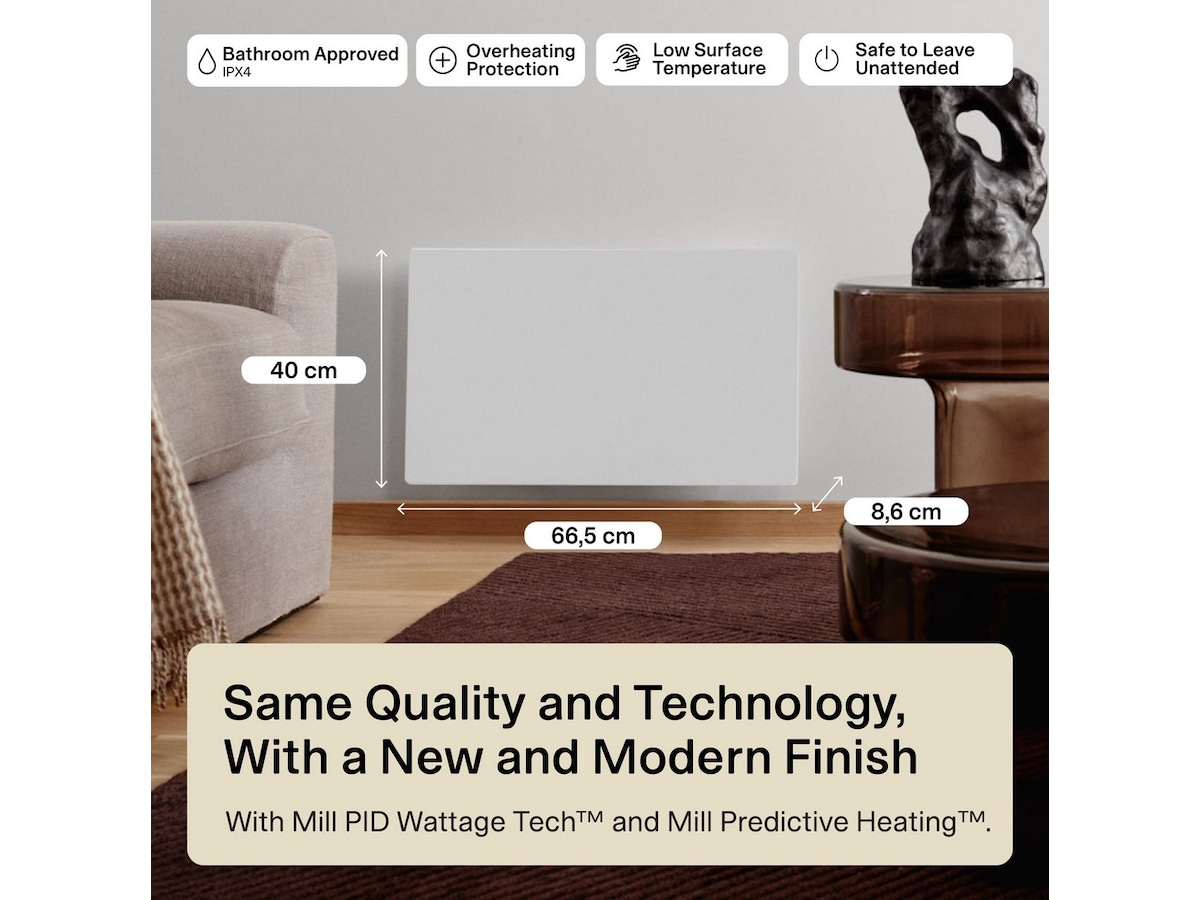 Mill Color Smart WiFi panelovn 700W Panelovner