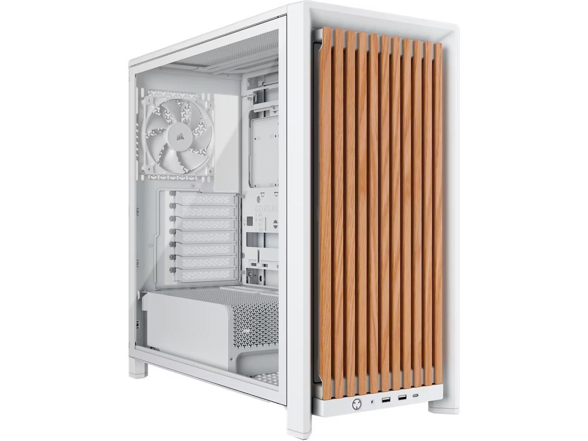 Corsair FRAME 4000D RS Wood Mid Tower (hvit) Midi tower