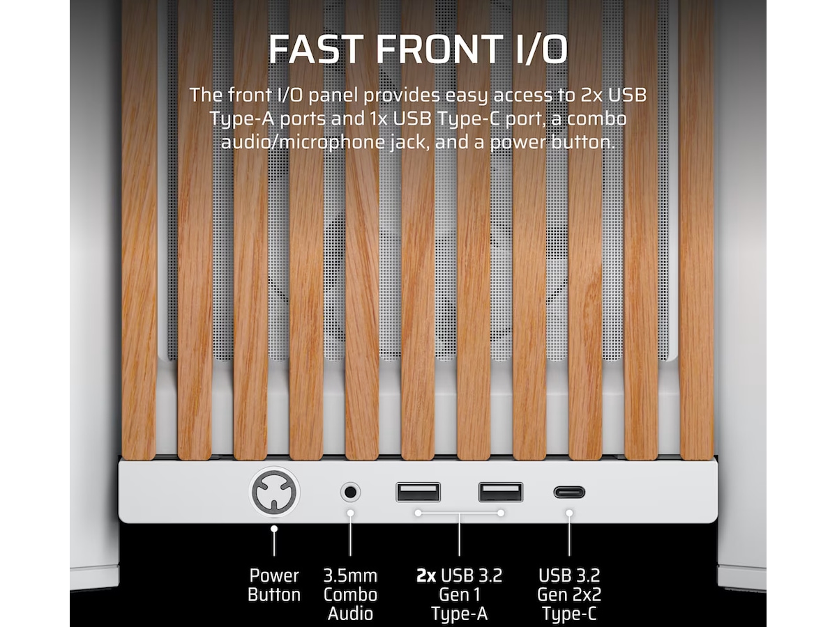 Corsair FRAME 4000D RS Wood Mid Tower (hvit) Midi tower