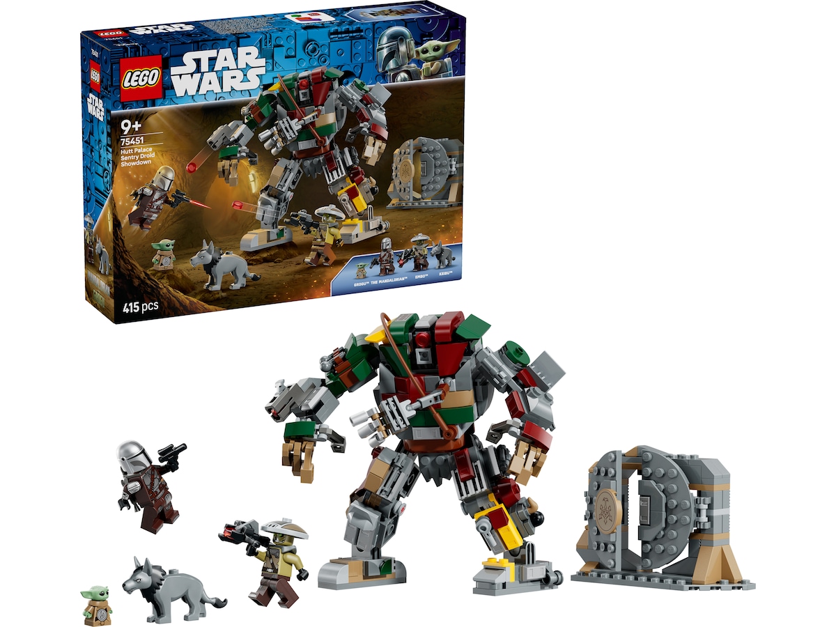 LEGO Star Wars Mandalorianeren og Grogu mot Huttpalassets Vaktdroide 75451 