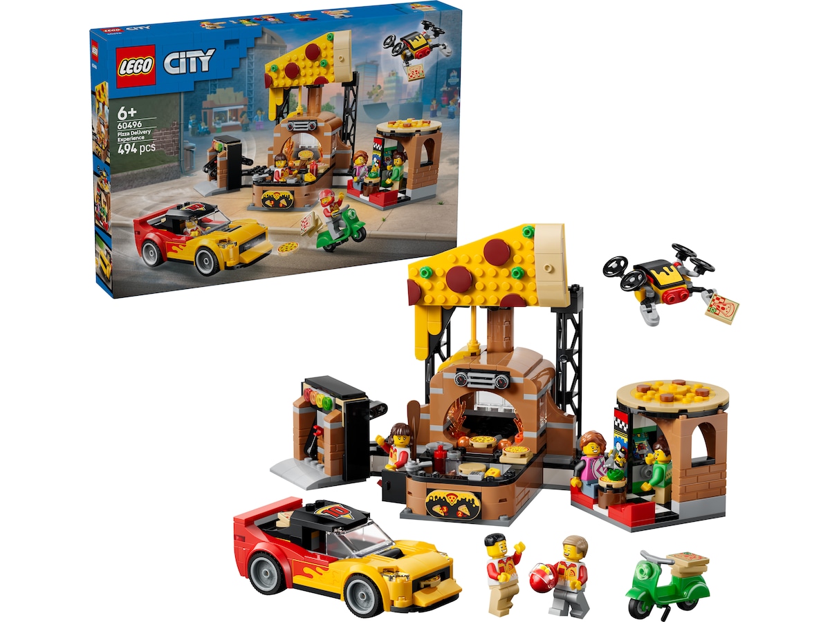 LEGO City Pizzalevering med kjøretøy 60496 LEGO