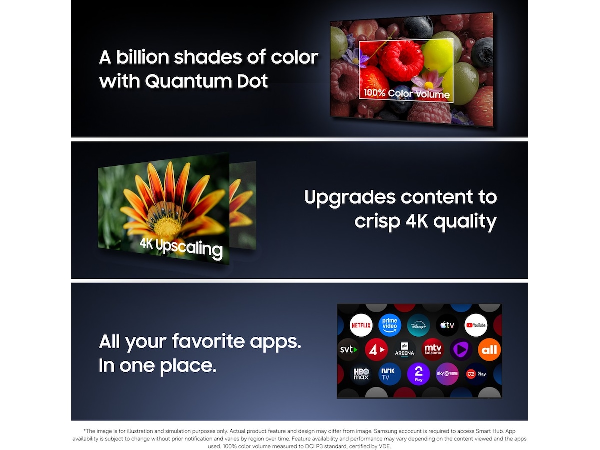 Samsung 65" QN72H Neo QLED 4K Mini LED Smart TV (2026) 60 - 69 tommer TV