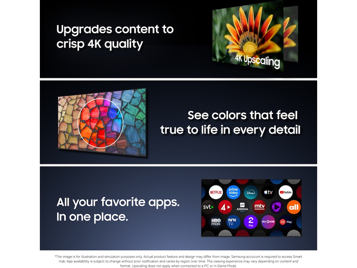 Samsung 43" M72H Mini LED 4K Smart TV (2026) 20 - 49 tommer TV