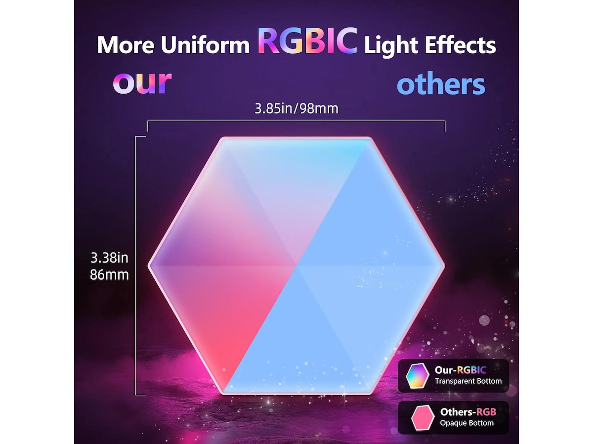 Mission SG Radiance H RGB Vegglampe 6 Paneler Led strips & underholdning