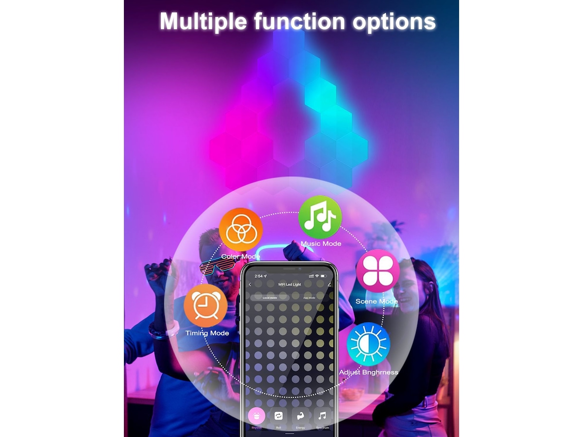 Mission SG Radiance H RGB Vegglampe 6 Paneler Led strips & underholdning