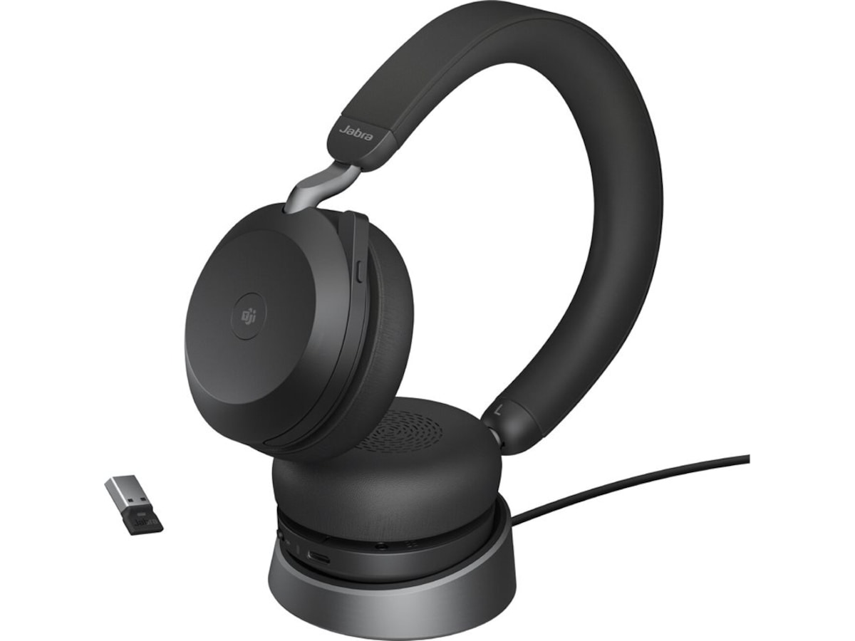 Jabra Evolve2 75, Link380a MS Stereo Stand (svart) Headset
