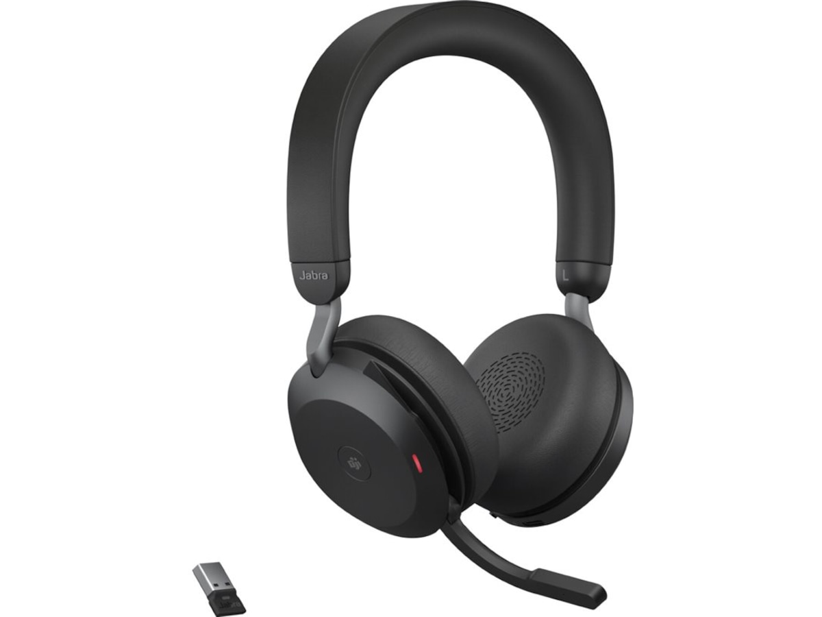 Jabra Evolve2 75, Link380a MS Stereo Stand (svart) Headset