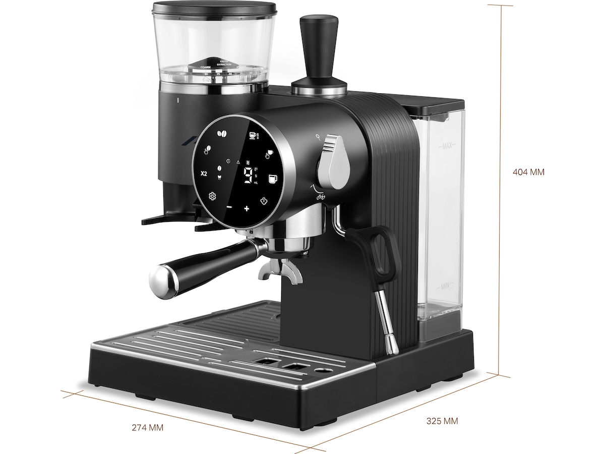 Loeffen LFEM7000 Espressomaskin med kvern og melkeskummer Melkeskummer