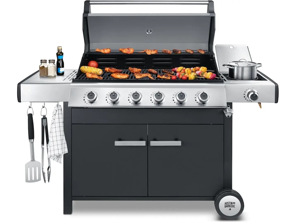 Austin and Barbeque Klassisk gassgrill 6 brennere Grill