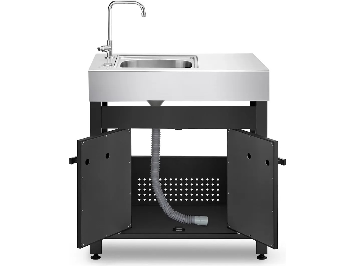 Austin and Barbeque Sidebord med Vask Vogner til utendørsgriller