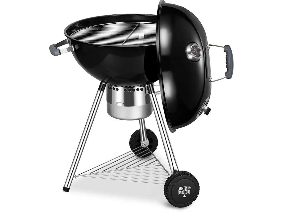 Austin and Barbeque Stor kullgrill med termometer Grill