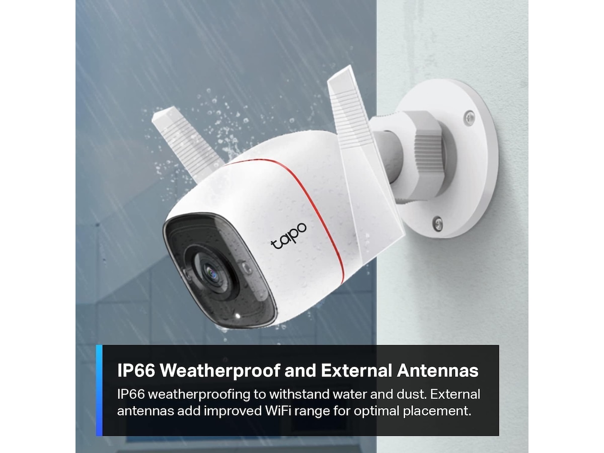 TP-Link Tapo C310 WiFi utendørs overvåkningskamera (hvit) - 2pk Overvåkningskameraer