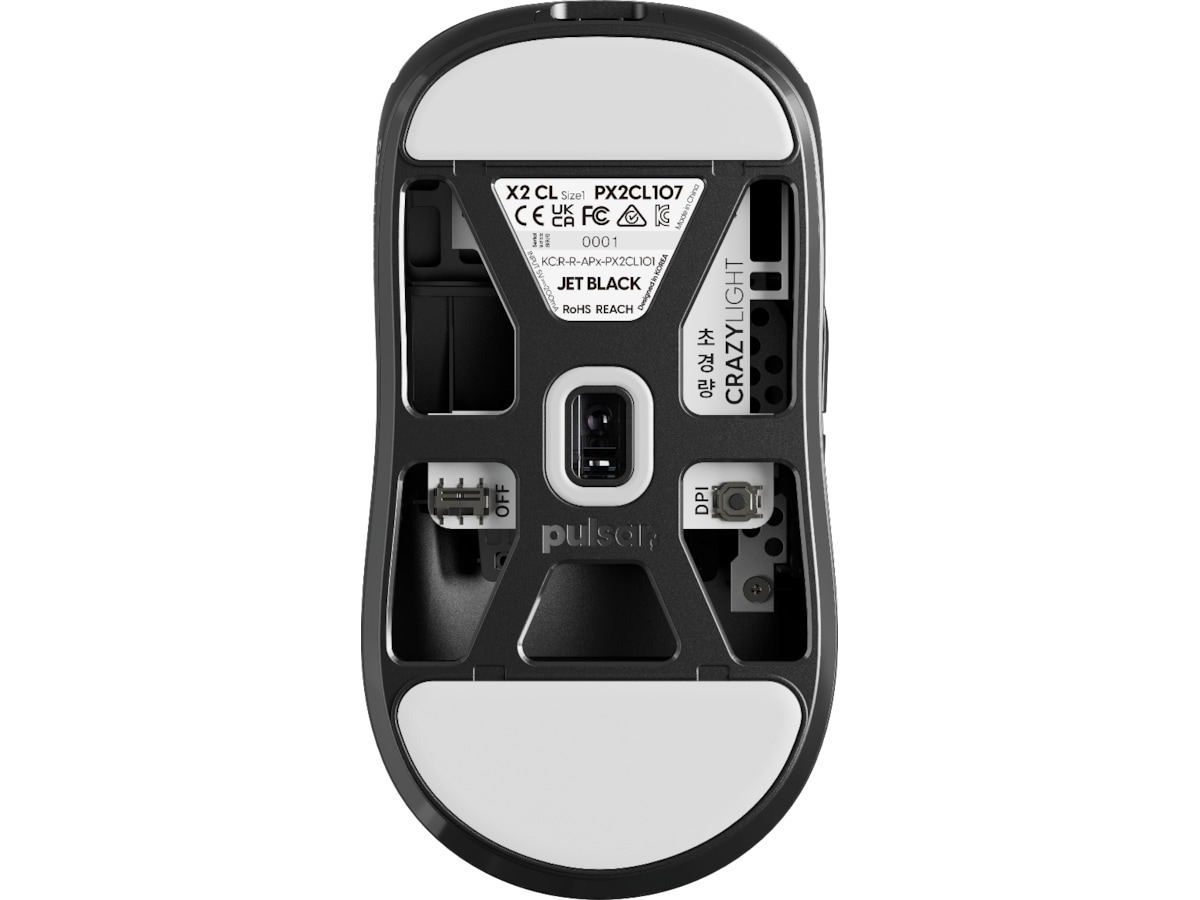 Pulsar X2 CrazyLight Trådløs Gamingmus (Jet Black) Gamingmus
