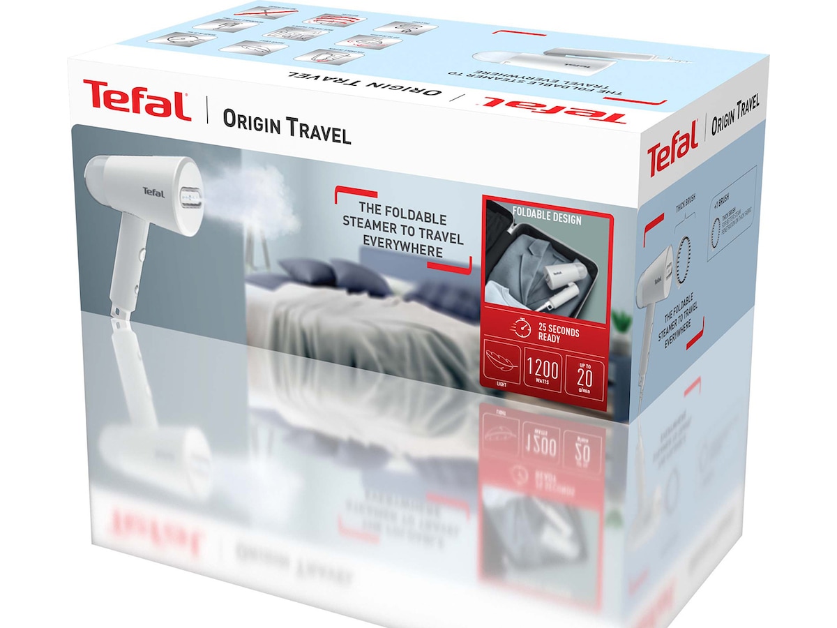 Tefal Origin Travel Dampstrykejern Grå DT1020E1 1200 W Steamer