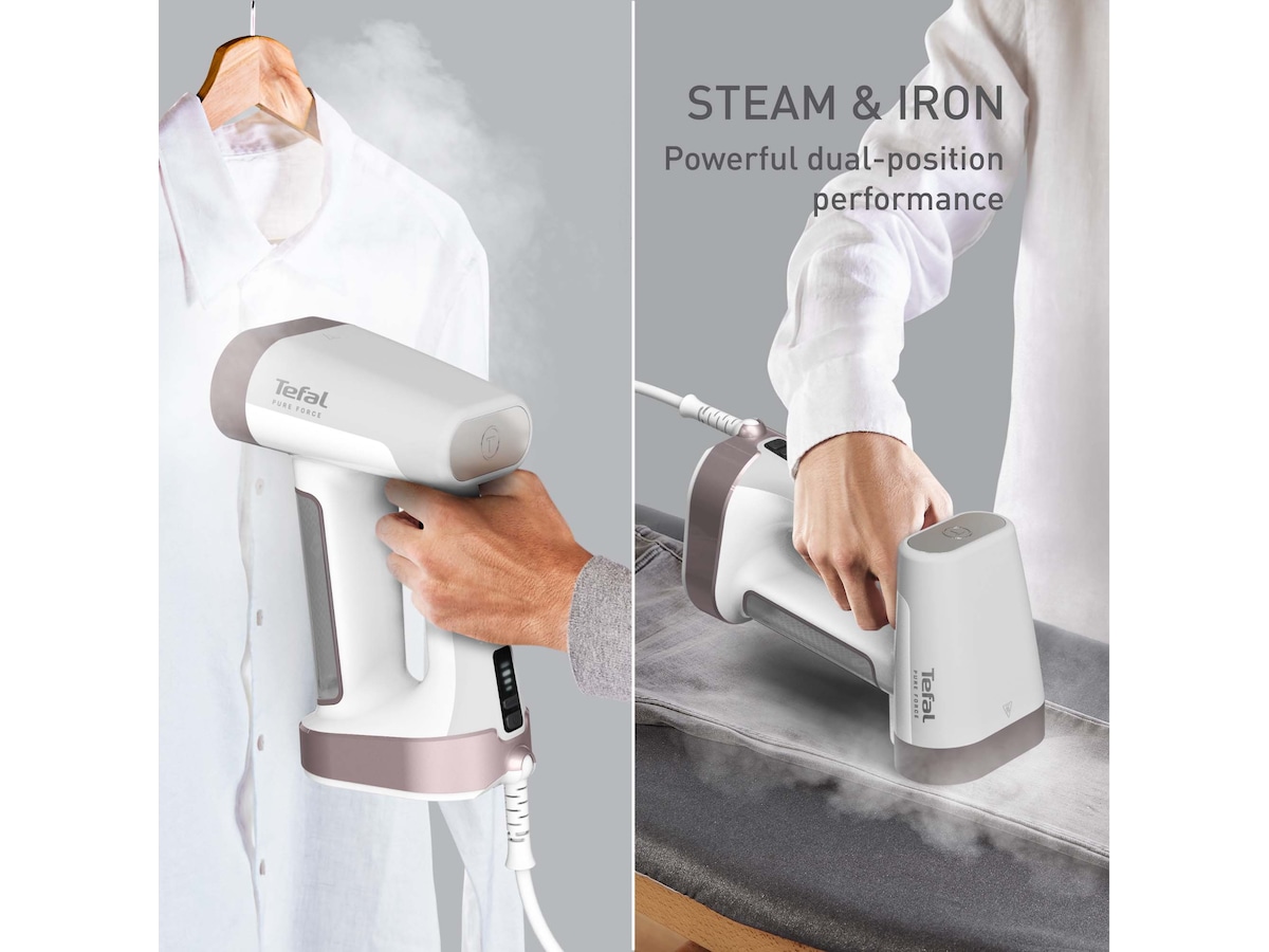 Tefal Pure Force 2in1 DT8720E0 1800 W (White & Pink) Steamer