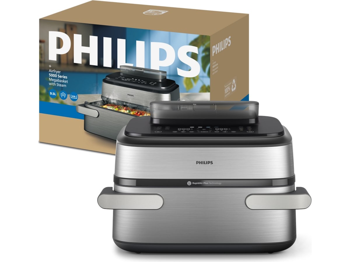 Philips Airfryer 5000 Series Megabasket med ånga Airfryer