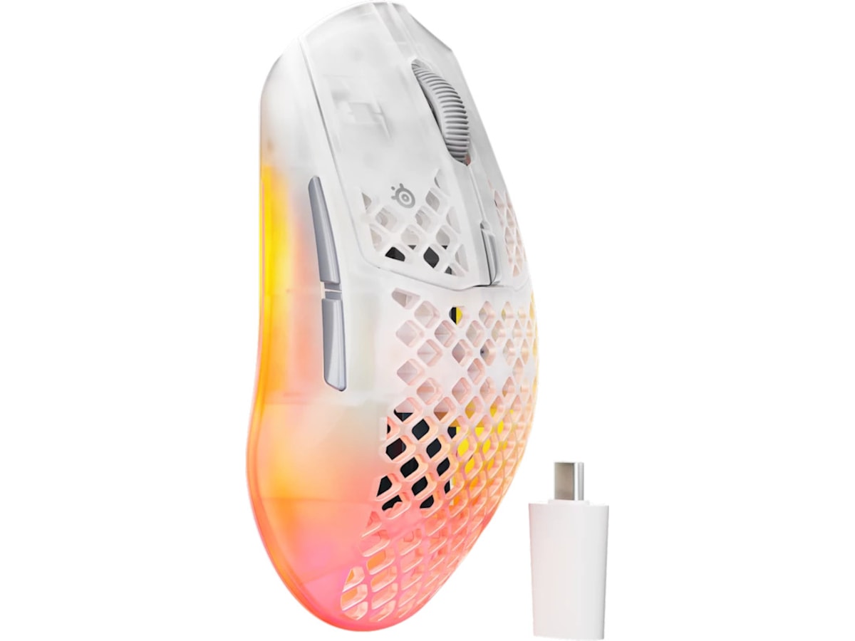 SteelSeries Aerox 3 WL Gen 2 trådløs gamingmus (ghost) Gamingmus