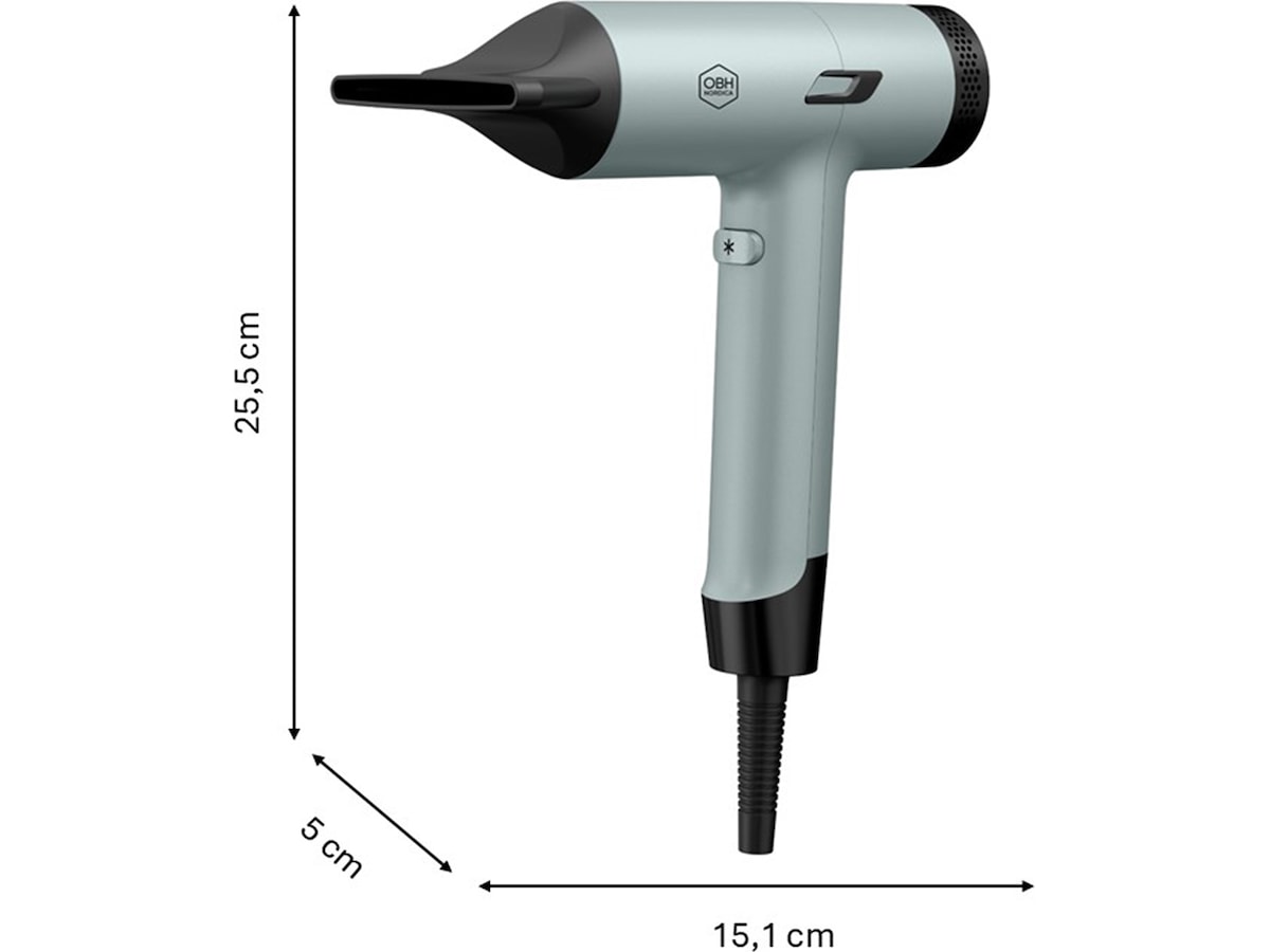 OBH Nordica Tiny Hairdryer BLDC-motor NY7120N0 (Green) Hårpleie & styling