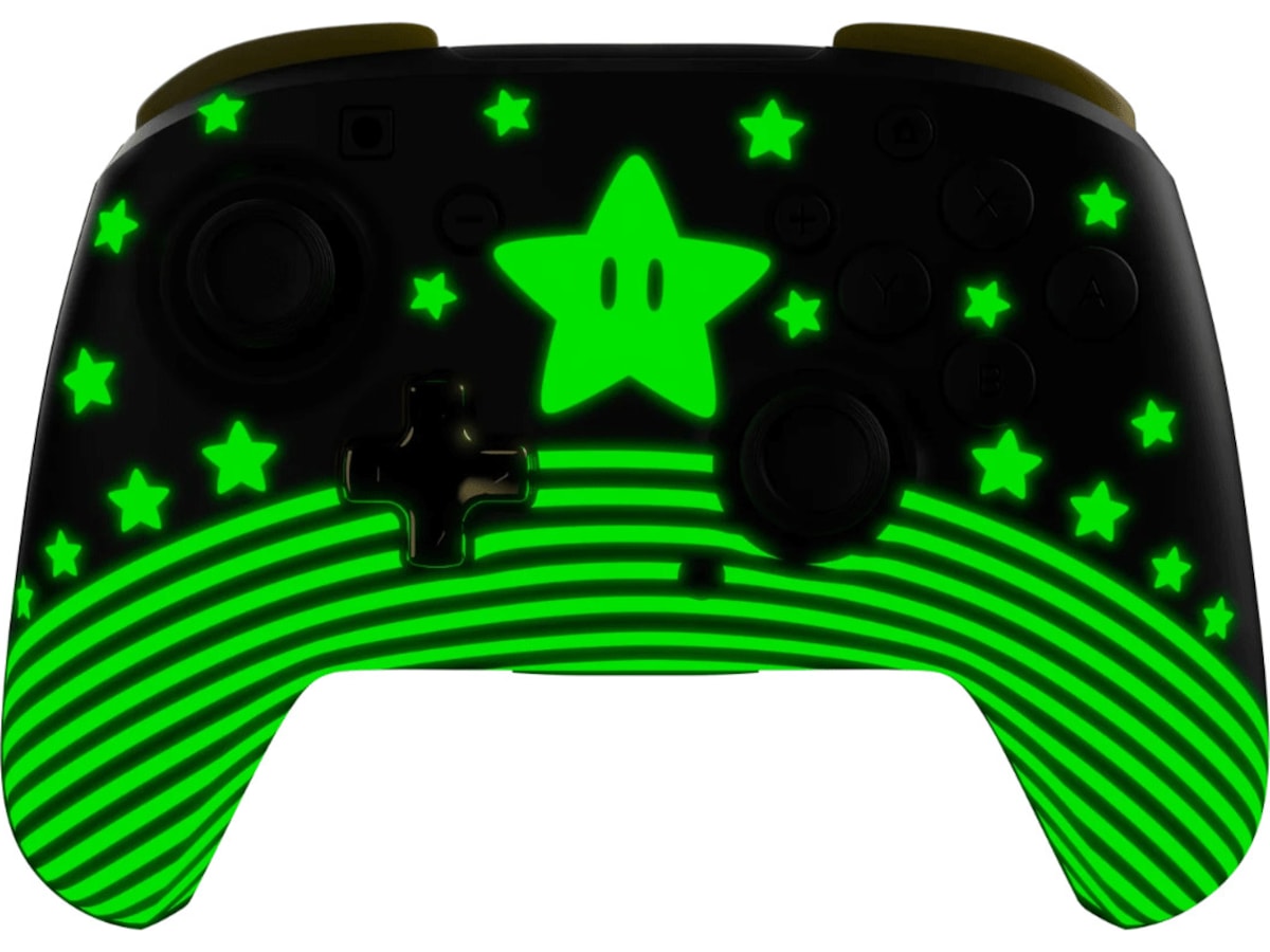 PowerA Trådløs kontroller Nintendo Switch Super Mario Star (Lyser i mørket) Tilbehør til spillkonsoller
