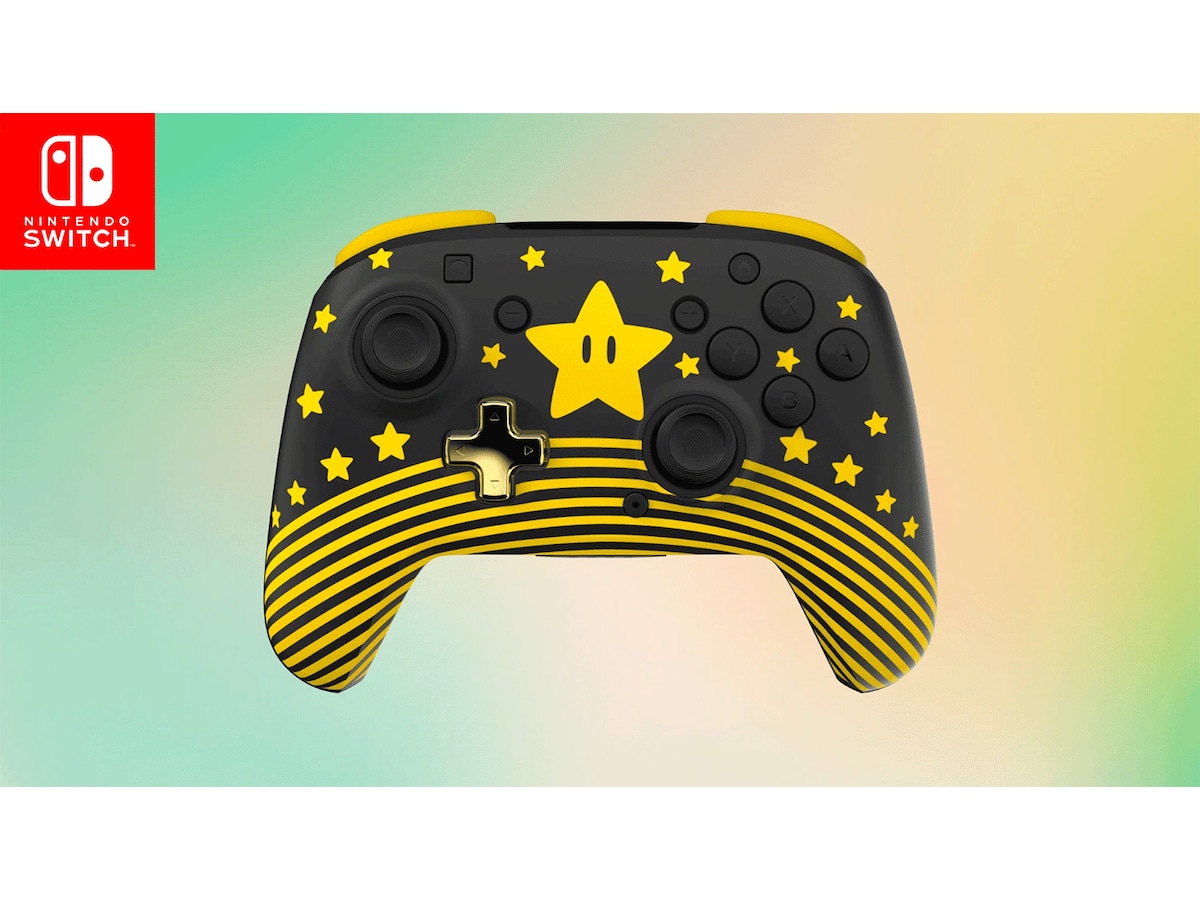 PowerA Trådløs kontroller Nintendo Switch Super Mario Star (Lyser i mørket) Tilbehør til spillkonsoller