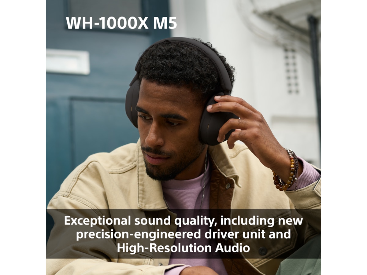 Sony WH-1000XM5 trådløse hodetelefoner, Over-Ear (sølv) -B-Grade Demo headset