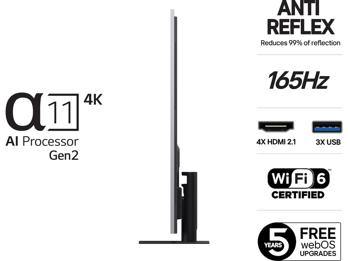 LG 55" G5 AI 4K OLED Smart TV (2025) + lydplanke 50 - 59 tommer TV