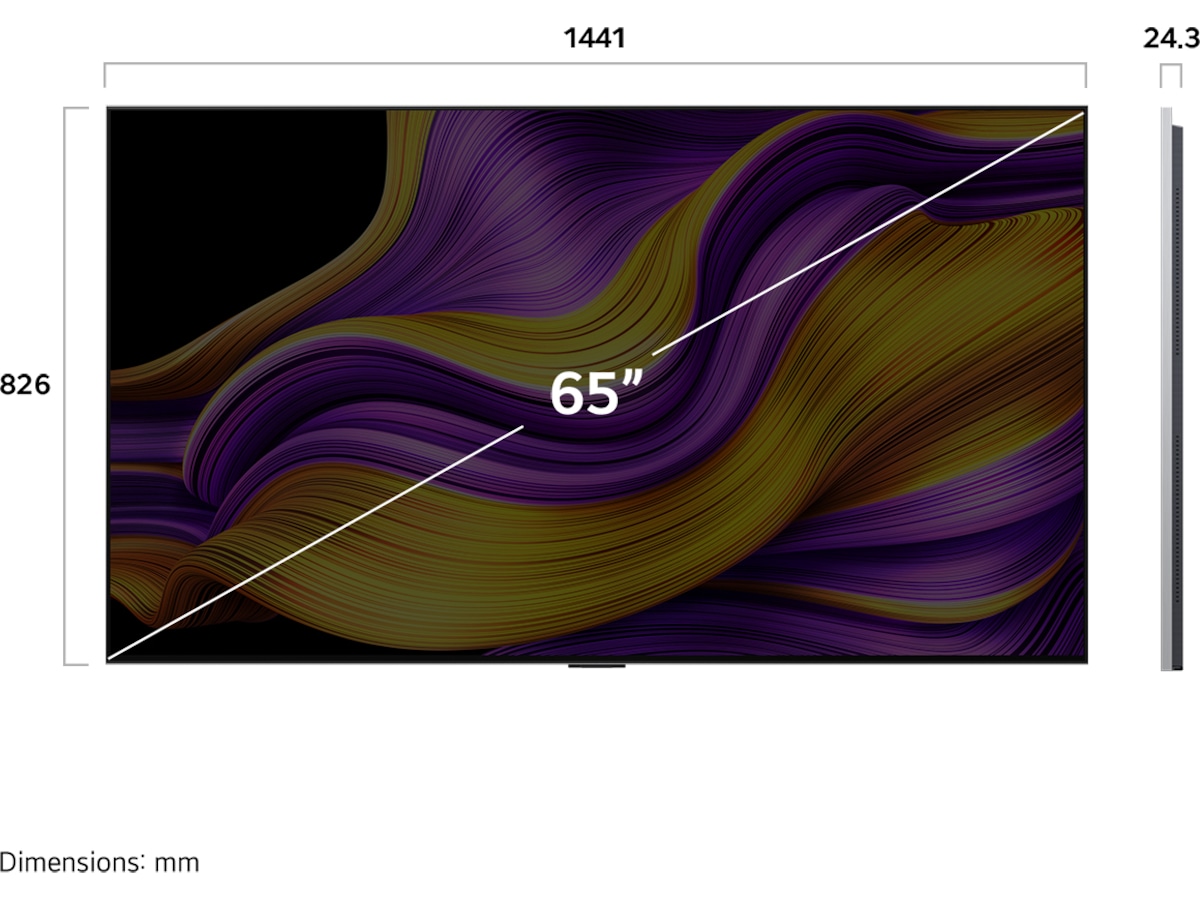 LG 65" G5 AI 4K OLED Smart TV (2025) + lydplanke 60 - 69 tommer TV