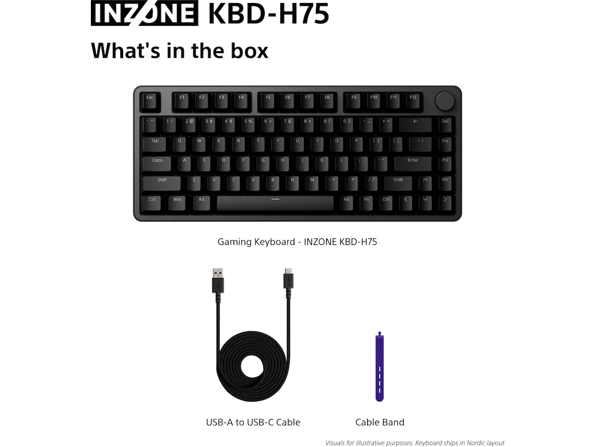 Sony INZONE KBD-H75 Gaming Tastatur 75% TKL Gamingtastatur