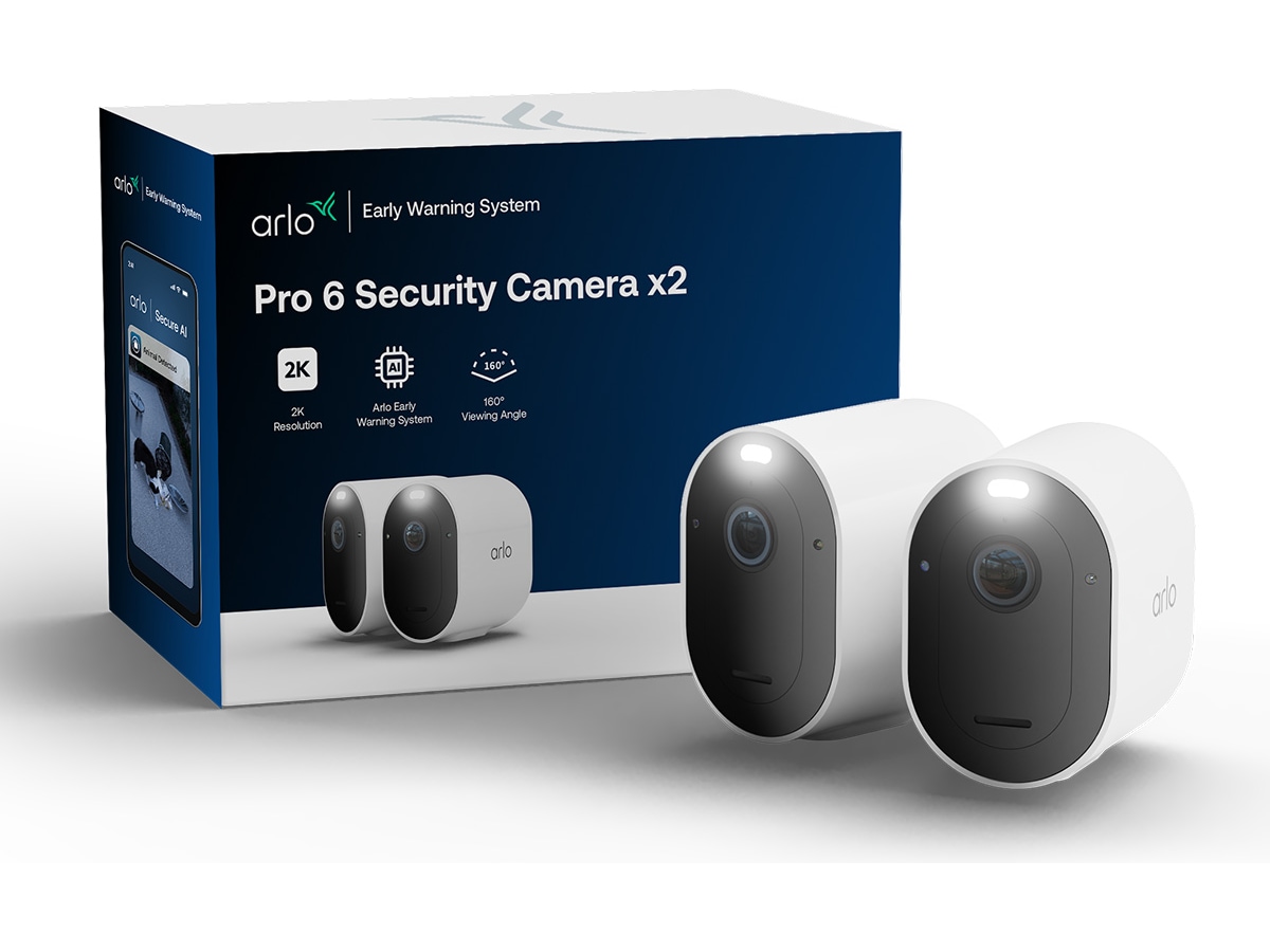 Arlo Pro 6 2K overvåkningskamera 2-pack Overvåkningskameraer