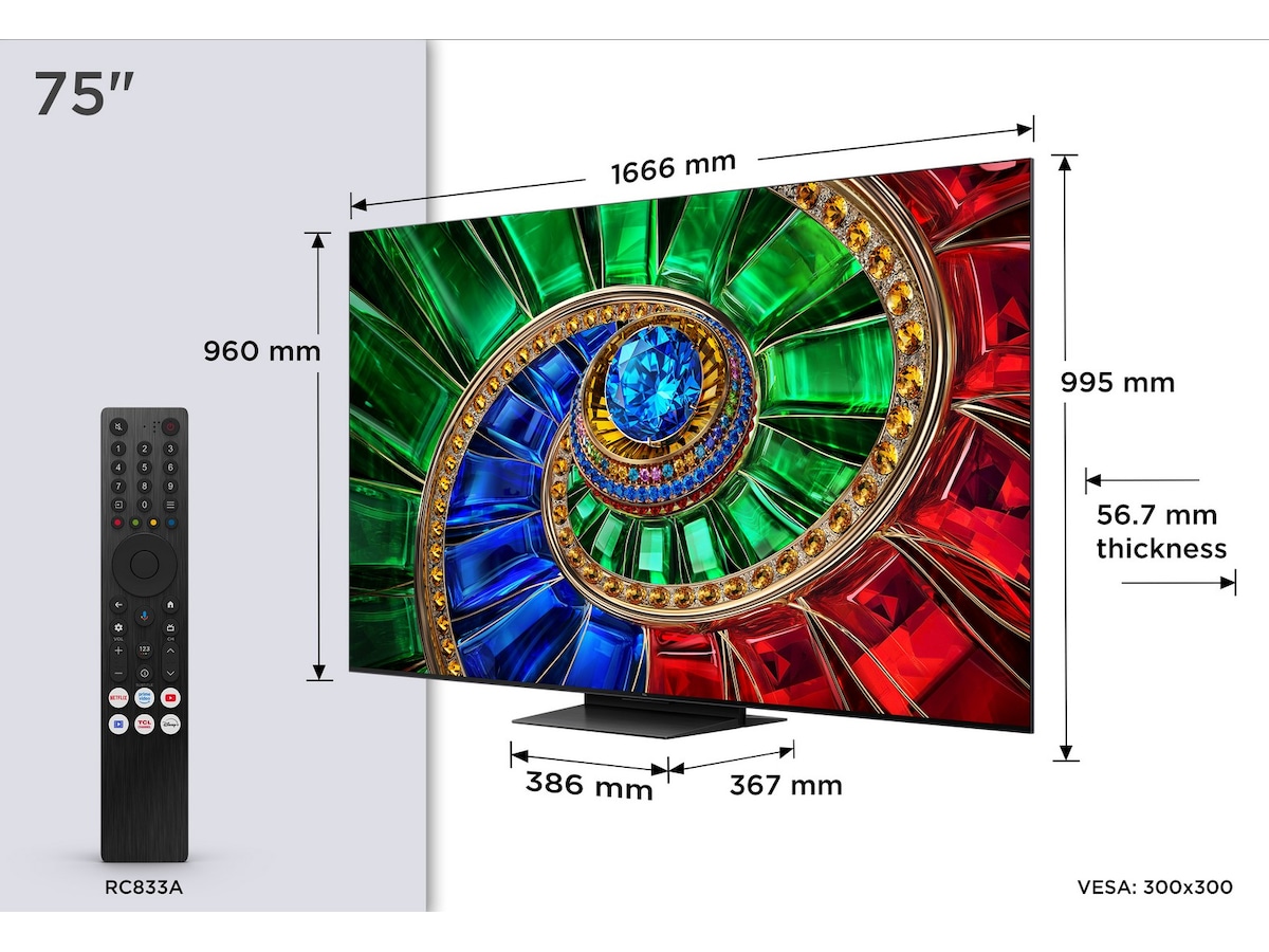 TCL 75" RM7L RGB-Mini LED Smart TV (2026) 70 - 79 tommer TV