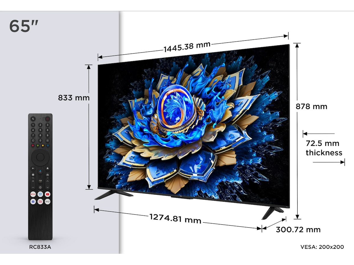 TCL T69C 65” QLED Smart TV 4K (2026) 60 - 69 tommer TV